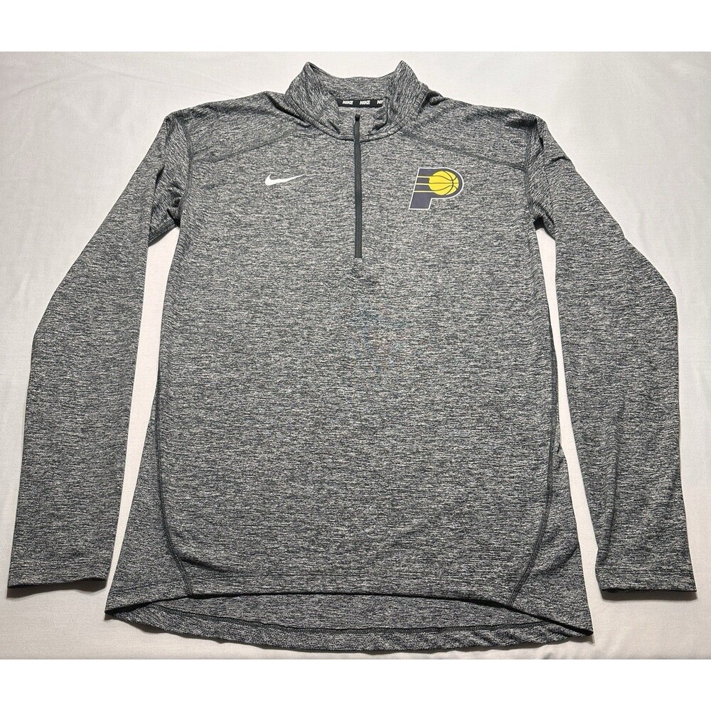 Indiana Pacers Nike Heathered Grey 1/4 Zip Element Shirt NBA Basketball Men’s